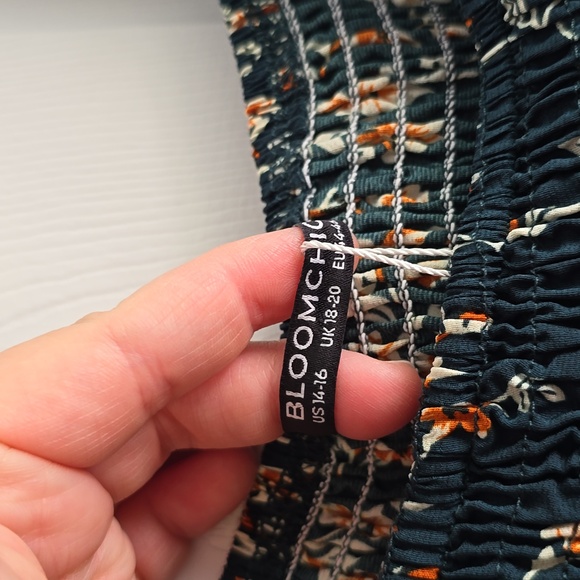 BloomChic Green Smock-Top Short Sleeve Dress - US 14/16 - NWT - Picture 6 of 16